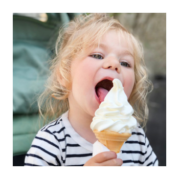 Image of a child eating ice cream